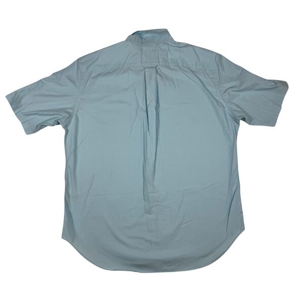 Nautica Wrinkle Resistant Men's XL Blue Short Sleeve Button Down Oxford Shirt - Picture 2 of 8